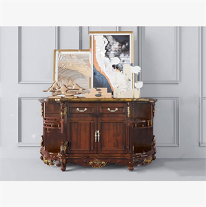 American style solid wood sideboard 3d model